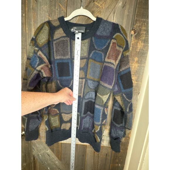 ALPACA WOOL Sweater Men’s Medium Inti for George Alexander Geometric Design - Picture 7 of 7